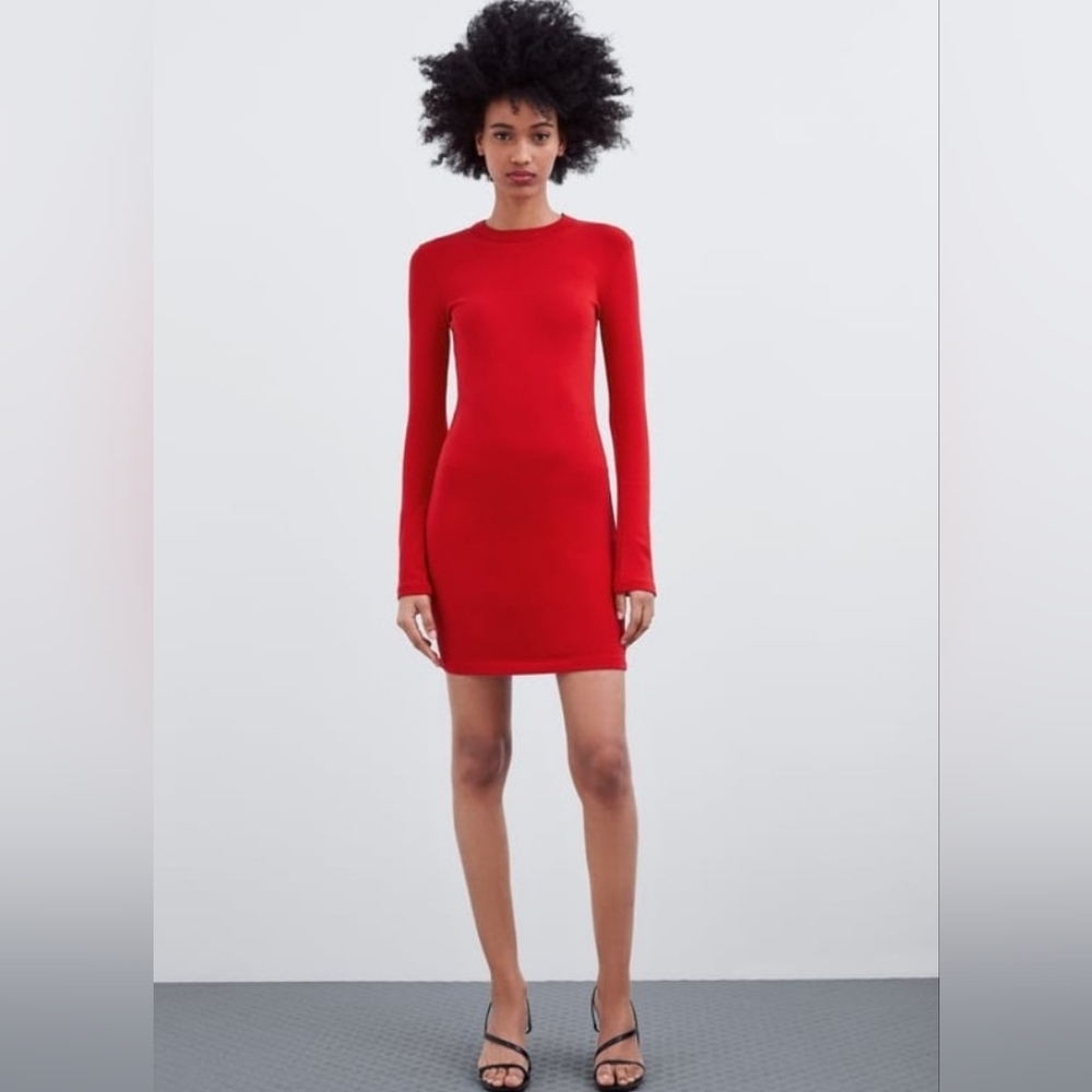Zara Red Fitted Dress